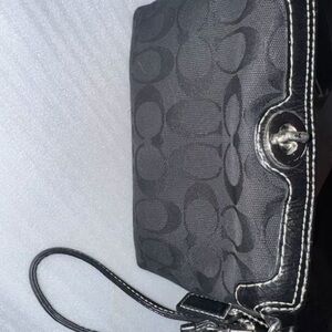 Coach Black Wristlet Bag